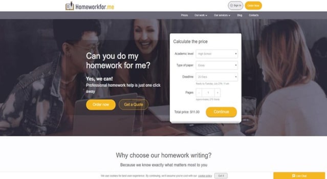 review HOMEWORKFORME